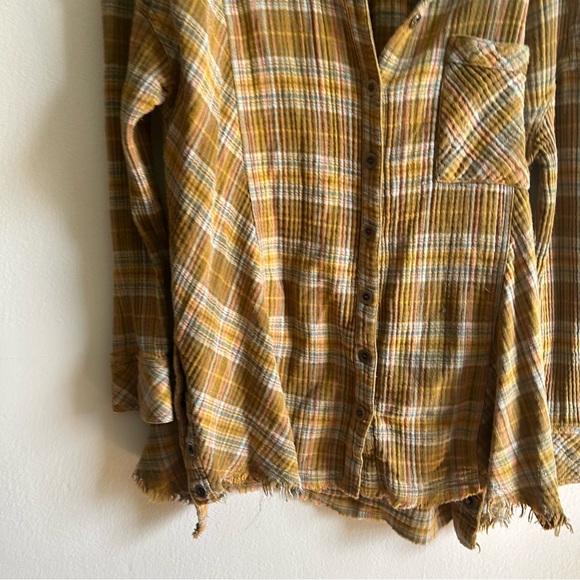 FREE PEOPLE Juniper Ridge Plaid Button Front Shirt - Picture 4 of 12